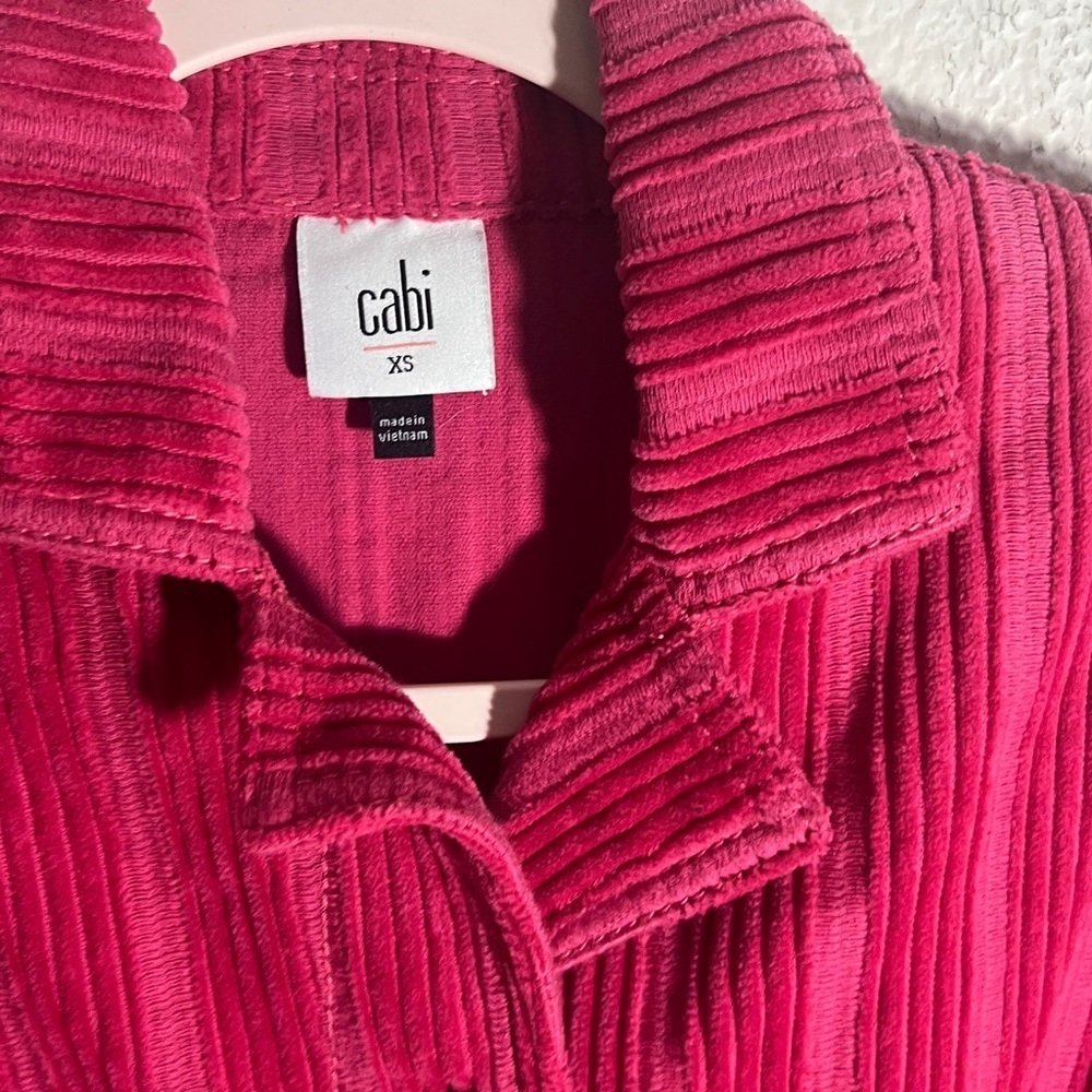 Cabi women’s Pink Cheeky Topper Corduroy Jacket spring summer coastal Sz XS - Picture 5 of 8